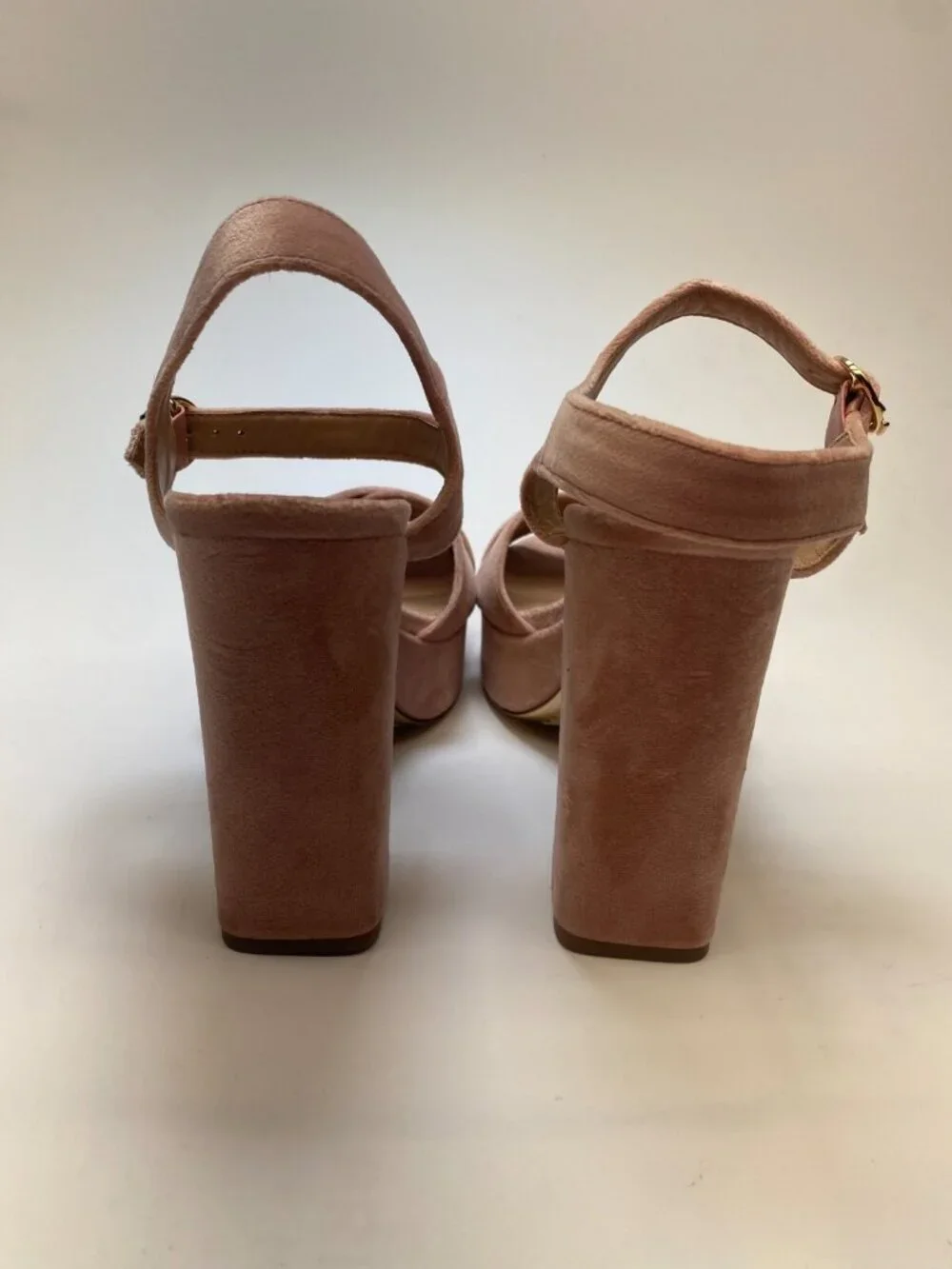 Tory Burch Womens Velvet Loretta Pink Suede Platform Sandals Sz 11